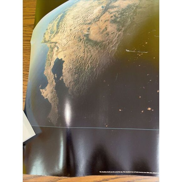 1997 Nightfall Sunset in the Rockies Poster - Simulated Science Astronomy - Picture 2 of 14